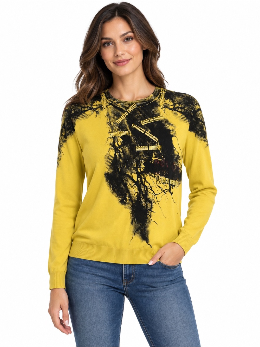 Faboer Graphic Crewneck Sweater - 1086